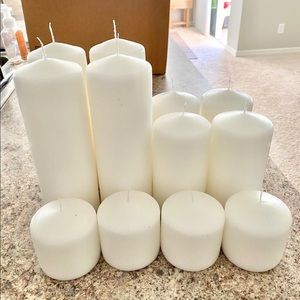 New Unscented White 3x9 (4 each) Candles